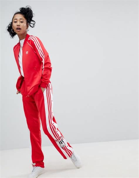 adidas hose mit druckknöpfen damen